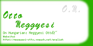 otto meggyesi business card